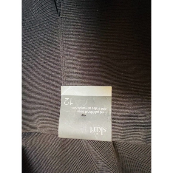 Alfani Woman Sz 12 Black Pleated A Line Short Skirt Side Zip Up Closure NWT - Picture 12 of 15